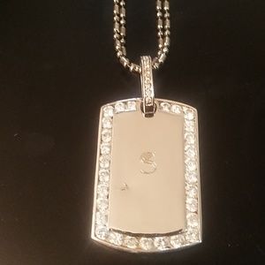 Engraved dog tag and 18" chain